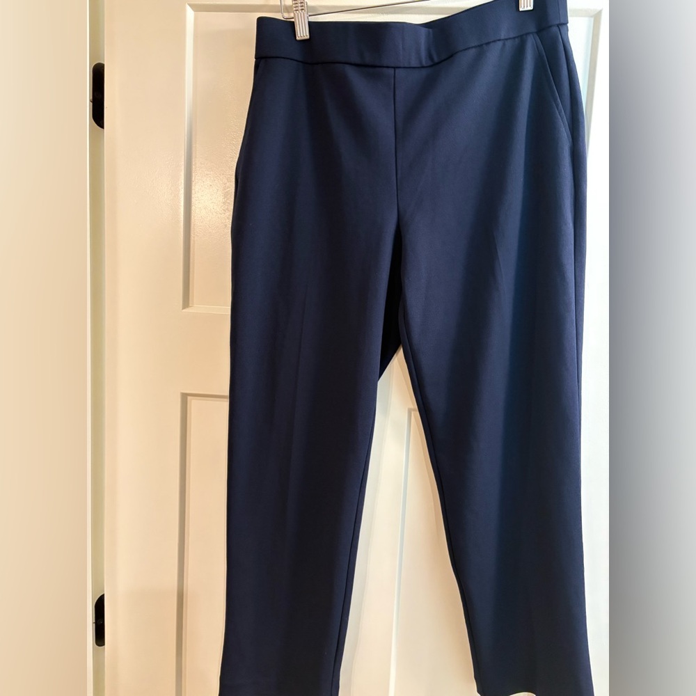 Hilary Radley Navy Cropped Ankle Pants